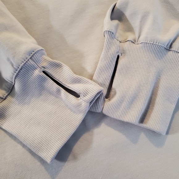 All in motion Large cropped thumbhole quick dry grey long sleeve top - Picture 9 of 11